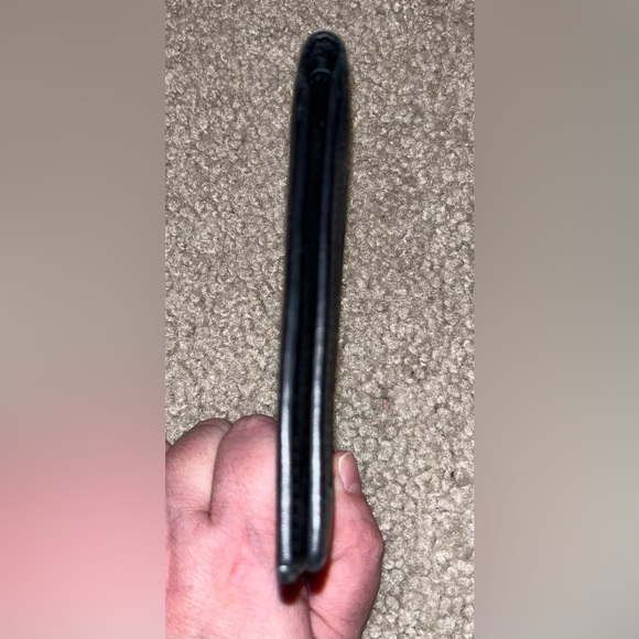 Salvatore Ferragamo Bifold Wallet Double Textured Black EUC - Picture 2 of 6